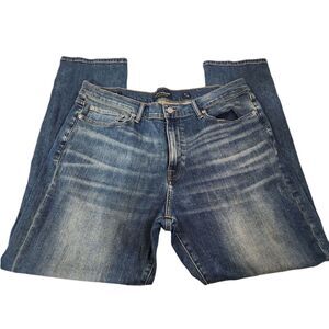 Lucky Brand 410 Athletic Slim Mens 38x32 Dark Wash Blue Jeans
